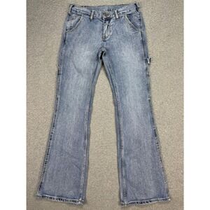 J. Galt Shanghai Carpenter Jeans Women's Small Light Wash Flared Mid Rise Cotton